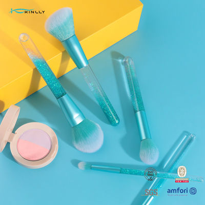 রঙিন হ্যান্ডেল মেকআপ ব্রাশ ৫ পিস