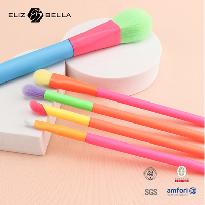 12PCS রঙিন কাঠের হ্যান্ডেল এবং Ferrule কাস্টমাইজড লোগো সঙ্গে মেকআপ ব্রাশ গৃহীত
