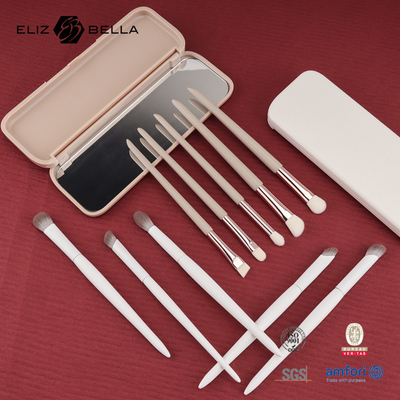 মিনি ট্রাভেল মেকআপ ব্রাশ সেট ₹ 5PCS মুখ ও চোখের জন্য ভেগান ও নিষ্ঠুরতা মুক্ত কসমেটিক ব্রাশ
