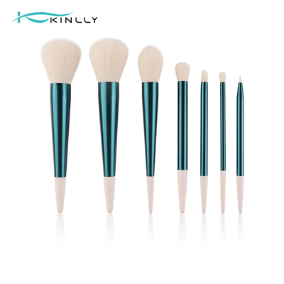 পাউডার ব্লাশ কনসিলার আই শ্যাডোর জন্য 7pcs ট্রাভেল মেকআপ ব্রাশ সেট